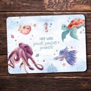 Schreibtischunterlage „Meerestiere"