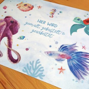 Schreibtischunterlage „Meerestiere