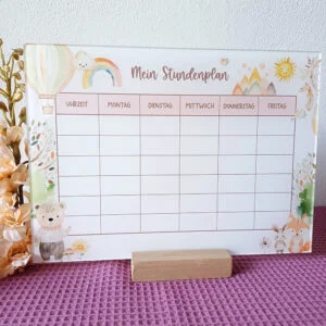 Stundenplan aus Acrylglas „Boho“