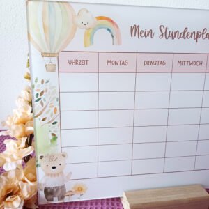 Stundenplan aus Acrylglas „Boho“