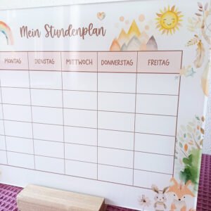 Stundenplan aus Acrylglas „Boho“