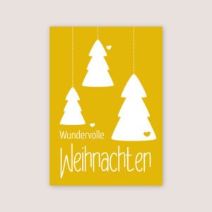 Weihnachtskarte „Bäume"