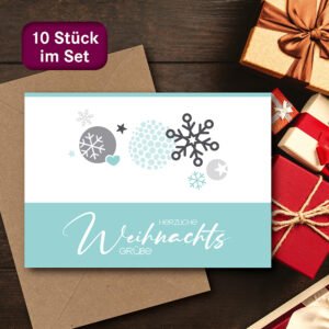 Weihnachtskarte „Schneeflocken"