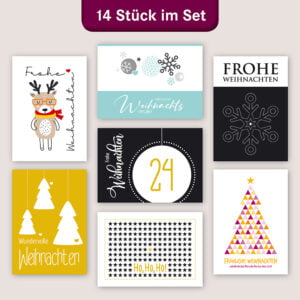 Weihnachtskarten Set