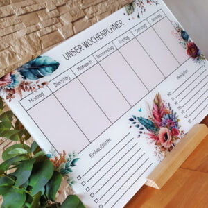 Wochenplaner aus Acrylglas „Boho“