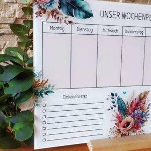 Wochenplaner aus Acrylglas „Boho“