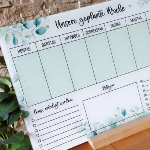 Wochenplaner aus Acrylglas „Eukalyptus“