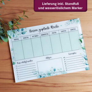 Wochenplaner aus Acrylglas „Eukalyptus“