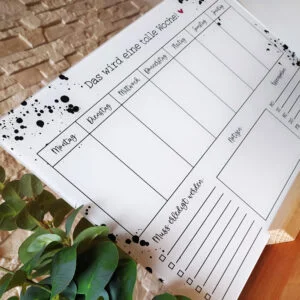 Wochenplaner aus Acrylglas „Spritzer“
