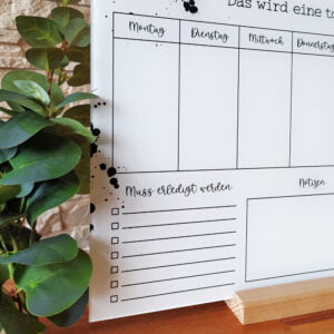 Wochenplaner aus Acrylglas „Spritzer“