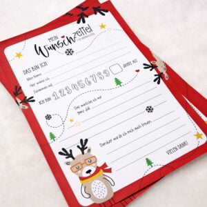 Wunschzettel zum Ausfüllen