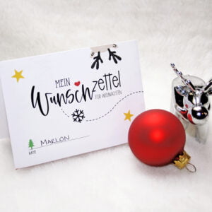 Wunschzettel zum Ausfüllen