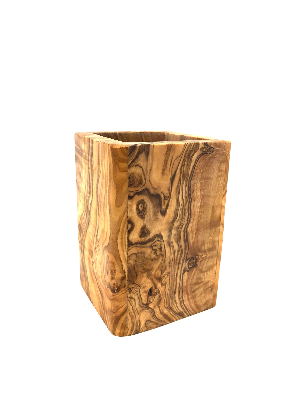 Zahnputzbecher aus Olivenholz