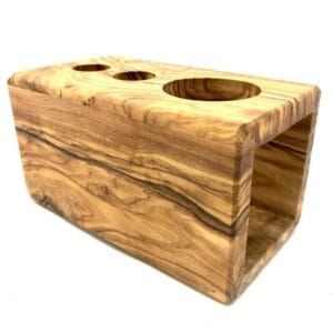 Zahnputzstation aus Olivenholz