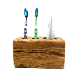 Zahnputzstation aus Olivenholz